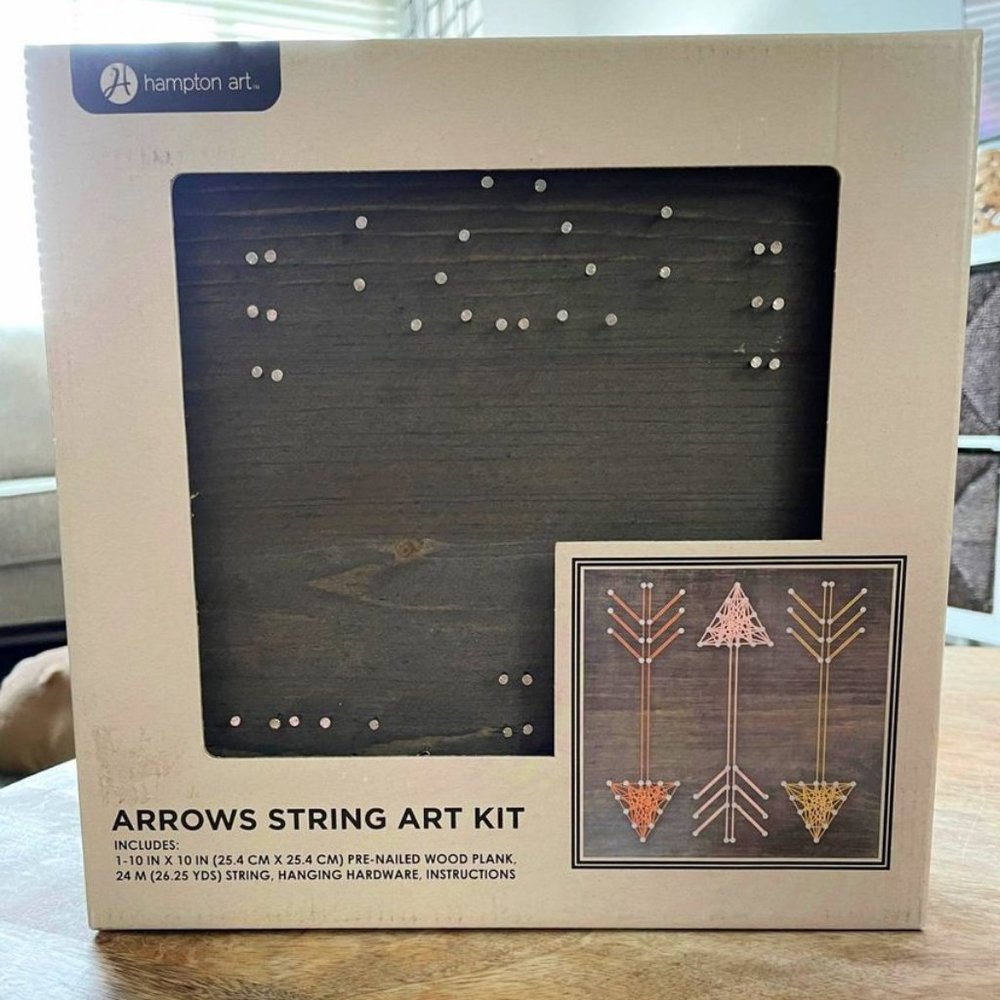 5/$20 NEW 3 Arrows String Art Kit-Pre Nailed Wood